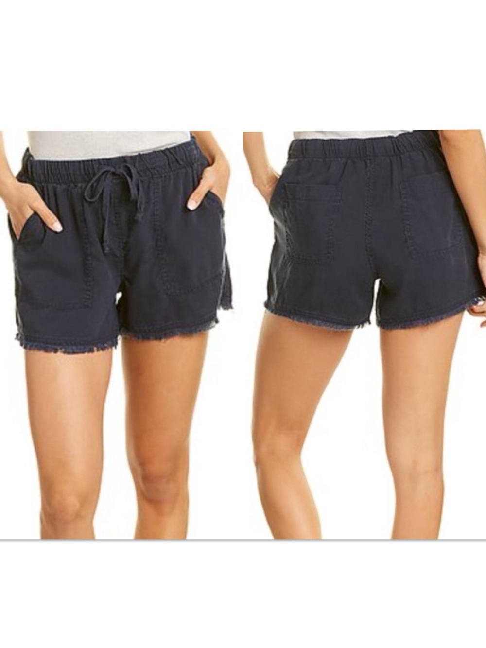 NWT For The Republic Drawstring Pull-On Shorts w/ Raw Hem